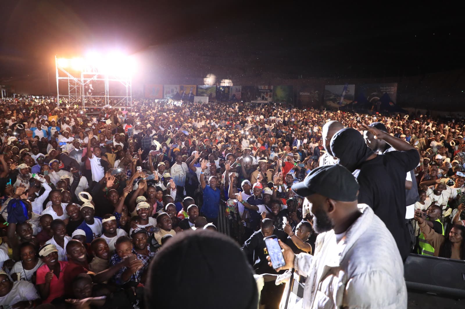 Night concert crowd at Africa Coffee Park main stage