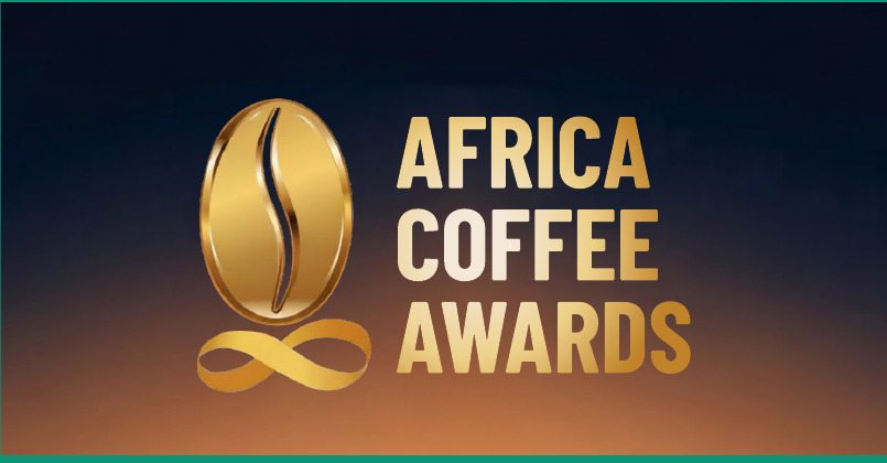 Official Africa Coffee Awards gold coffee-bean emblem